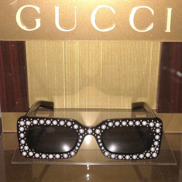 gucci rectangular acetate sunglasses